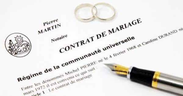 Contrat de mariage : Les différents régimes matrimoniaux