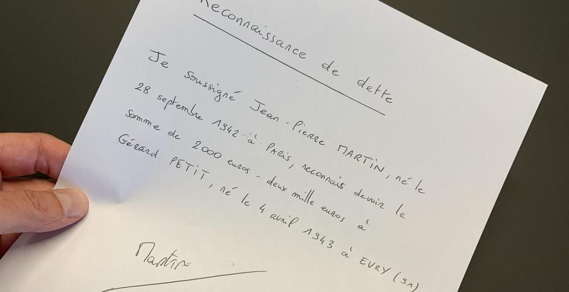 Comment faire une reconnaissance de dette devant un notaire ?